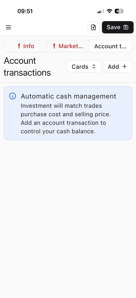Automatic liquidity management